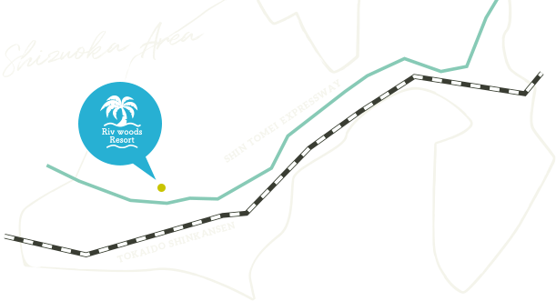 リバ・ウッド・リゾートの位置マップ